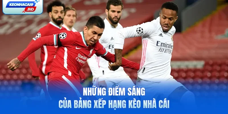 Những điểm sáng của Bảng xếp hạng Kèo Nhà Cái